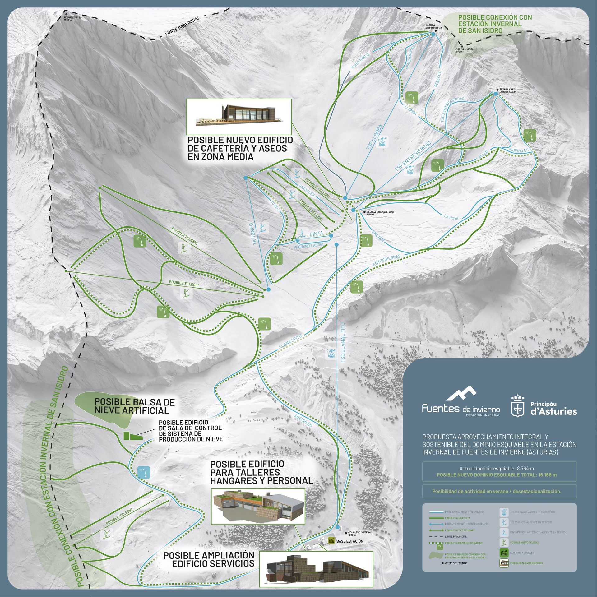 Plan de ampliación de la estación de Fuentes de Invierno y conexión con San Isidro