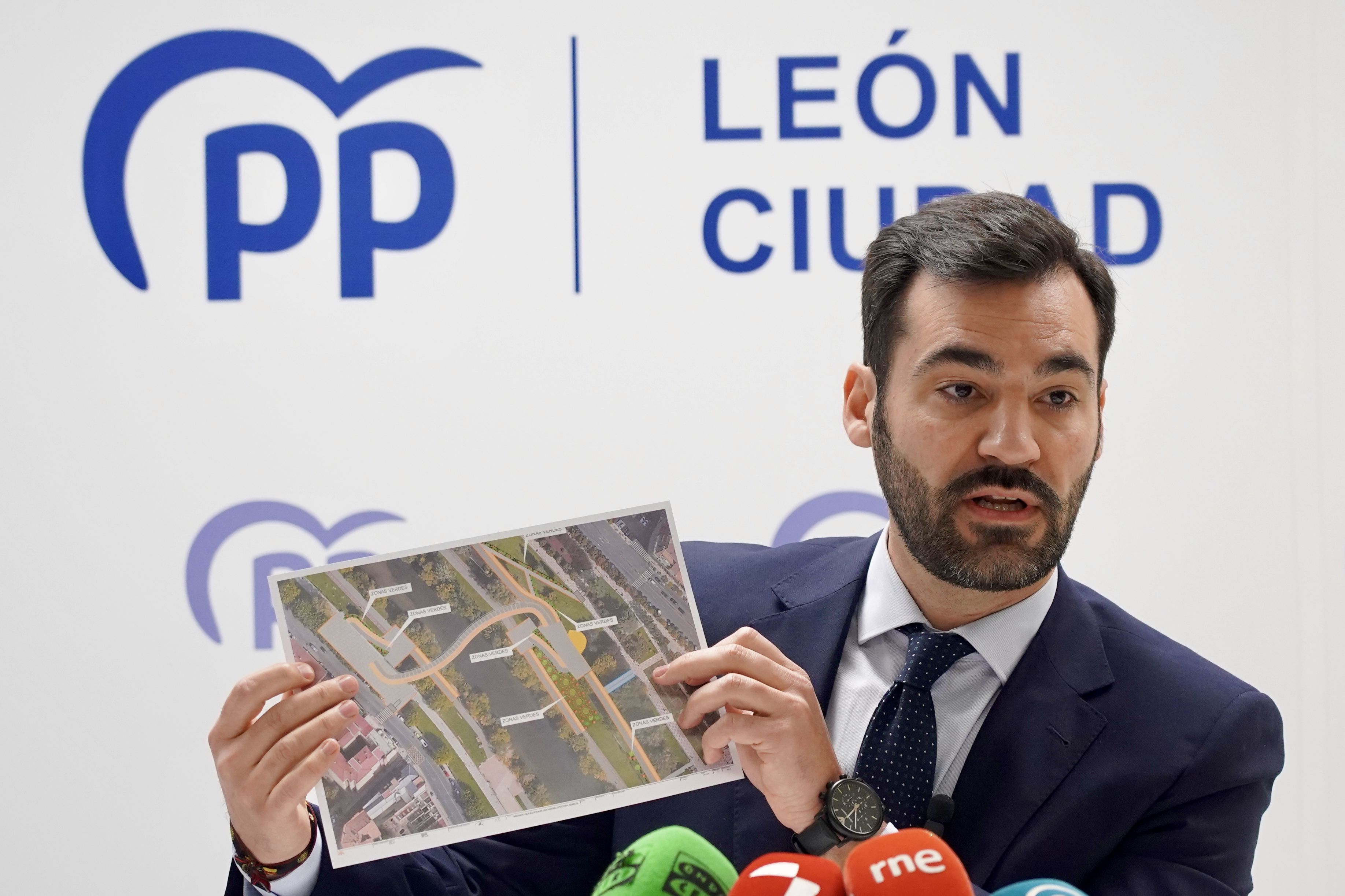 El portavoz del Grupo Municipal del Partido Popular del Ayuntamiento de León, David Fernández. |CAMPILLO (Ical)