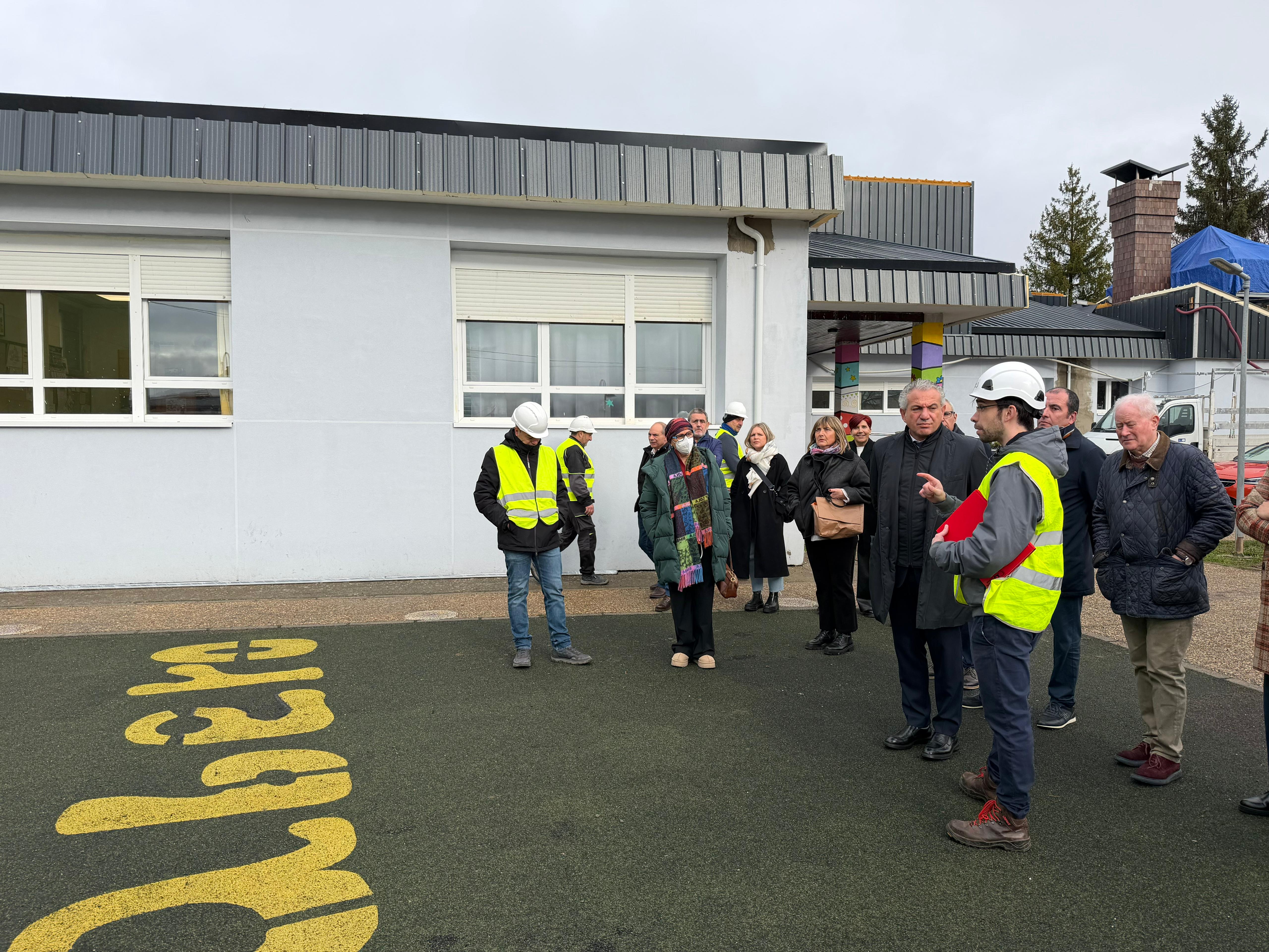Nicanor Sen en su visita a Fabero.