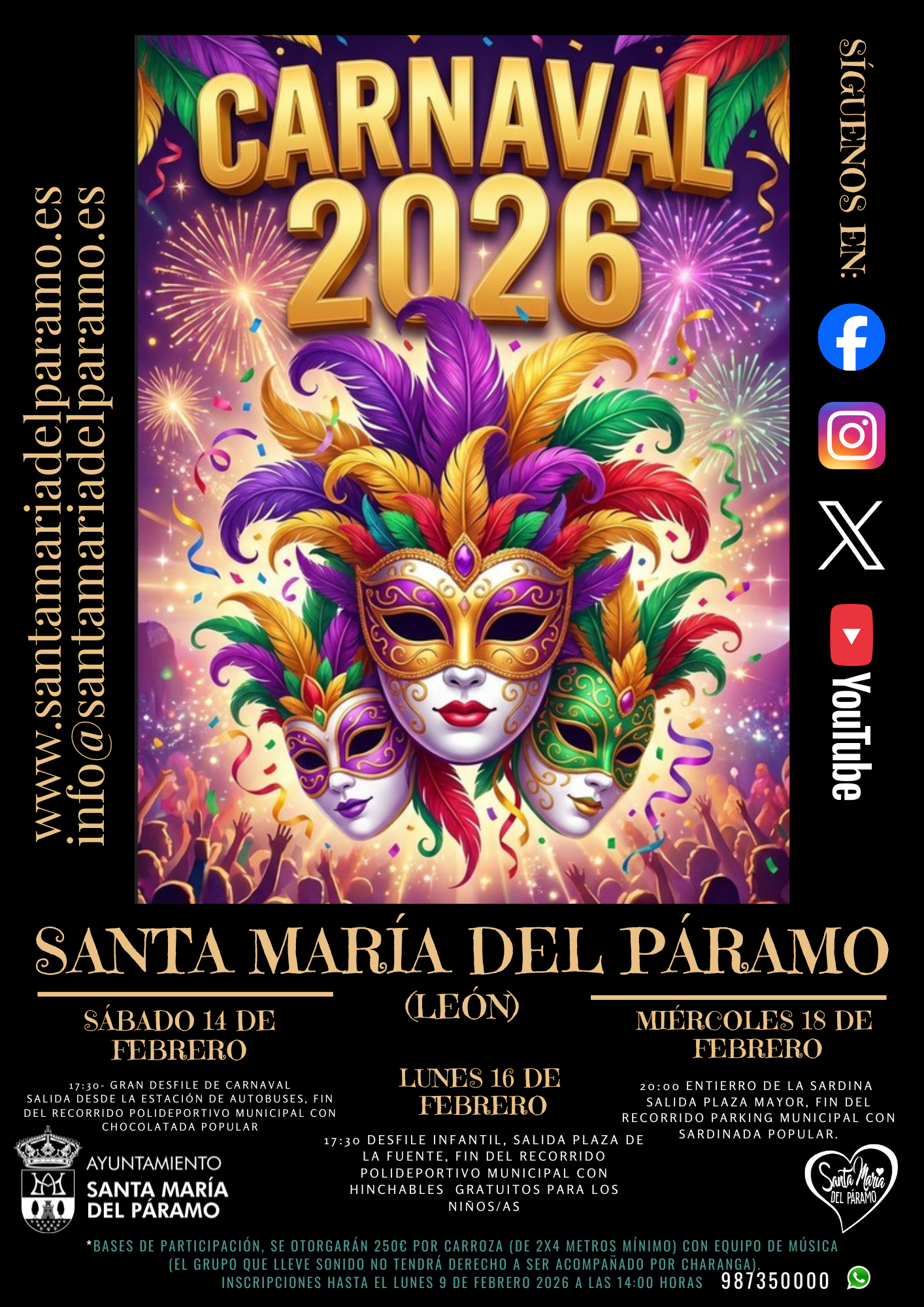 Cartel del Carnaval de Santa María del Páramo.