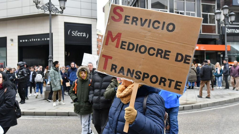 Una de las manifestaciones realizadas por la Plataforma para pedir cambios en el transporte.