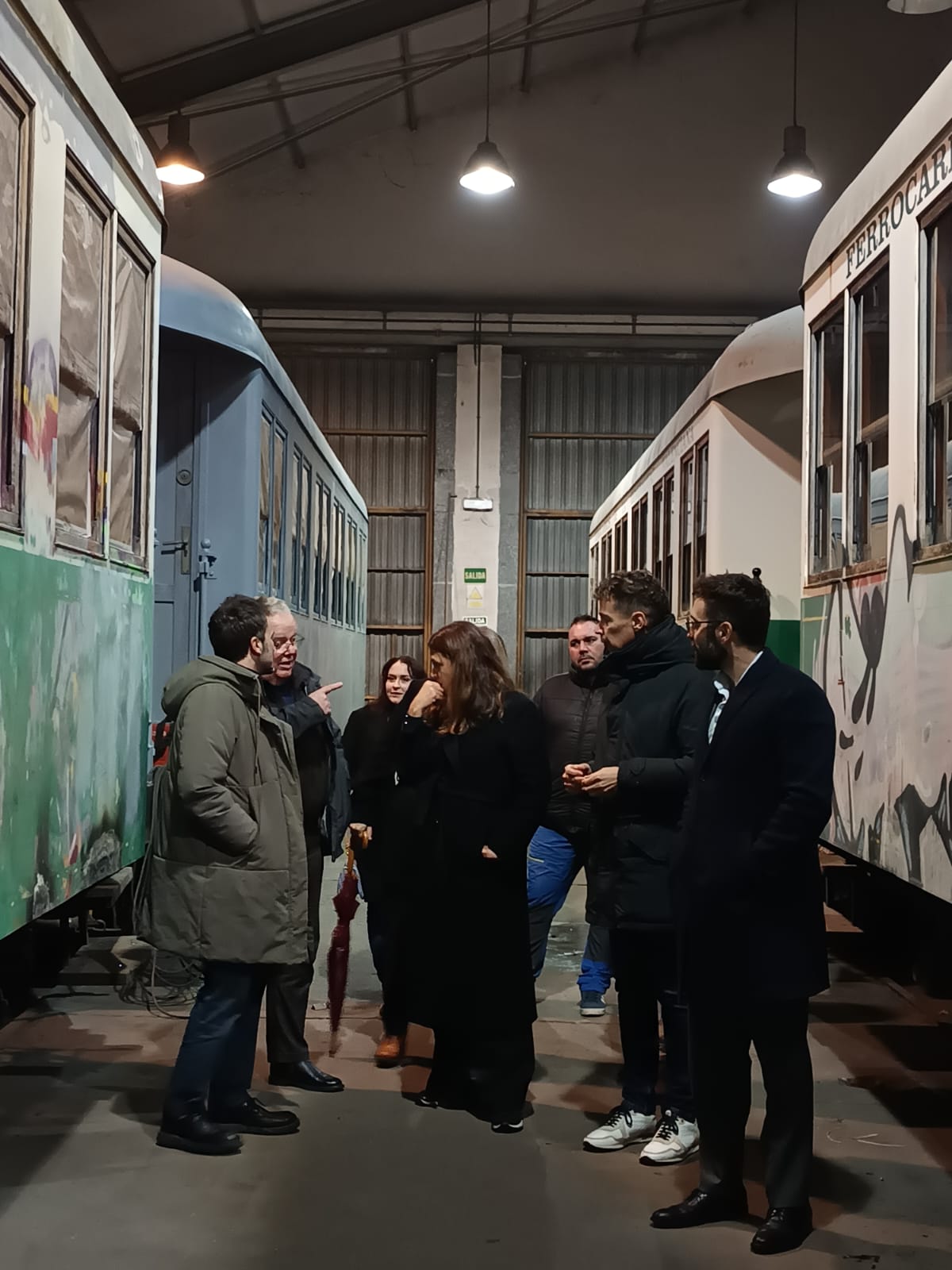 Un instante de la visita a Villablino.