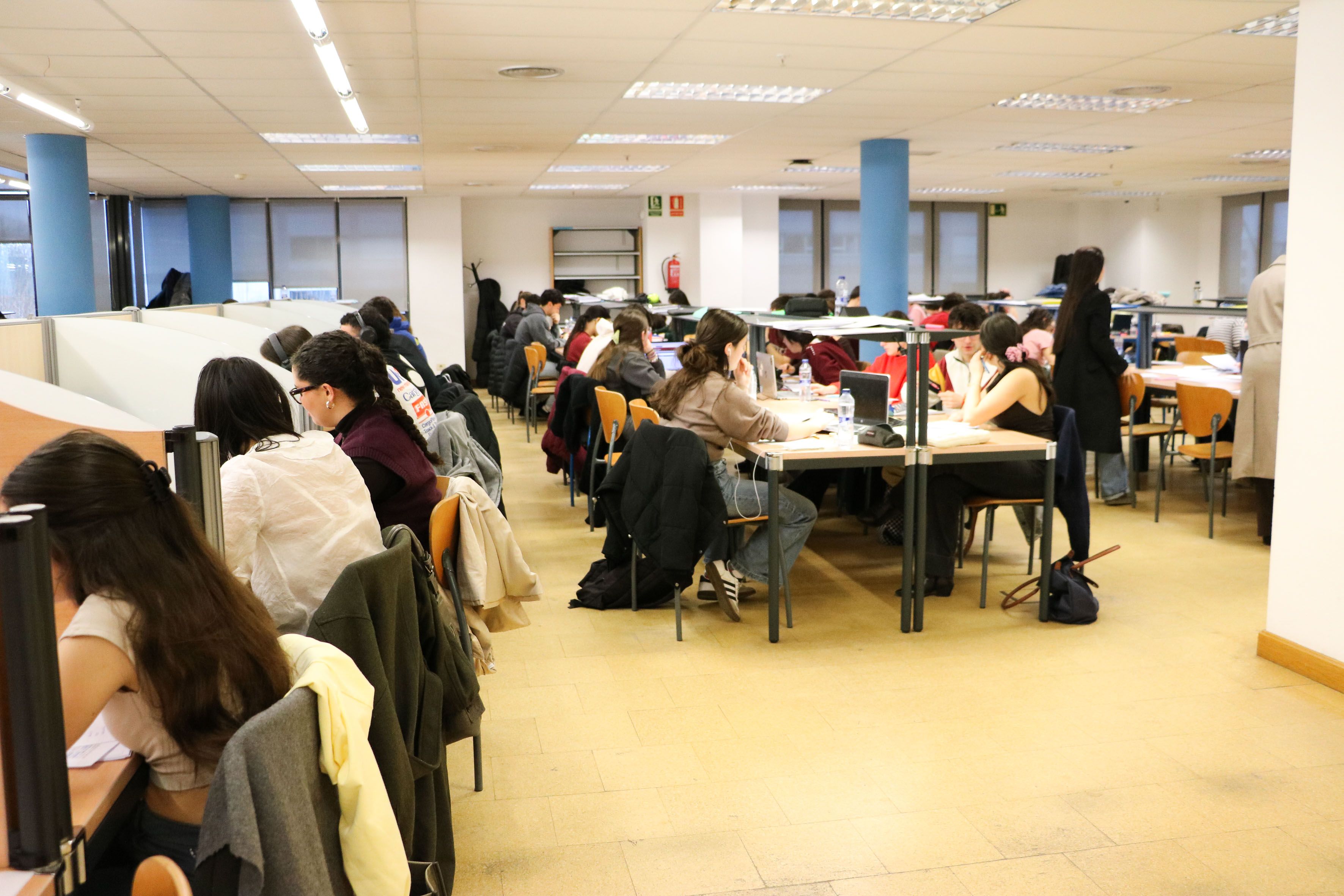 Imagen de las aulas de la Universidad de León durante la primera convocatoria de exámenes. | L.N.C.