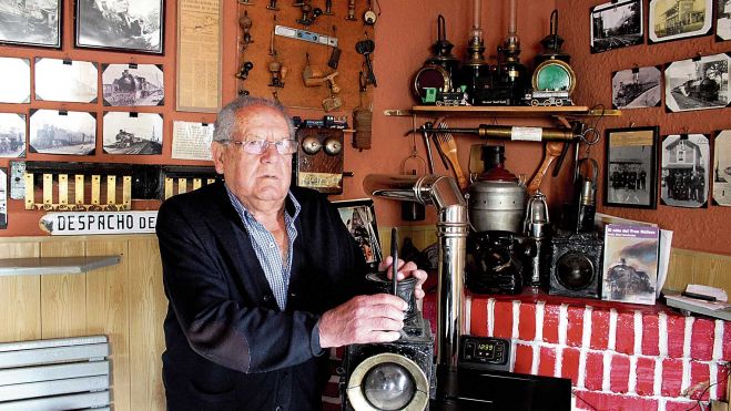 Maximiano Diez, en su Cantina Museo en Palacio de Valdellorma