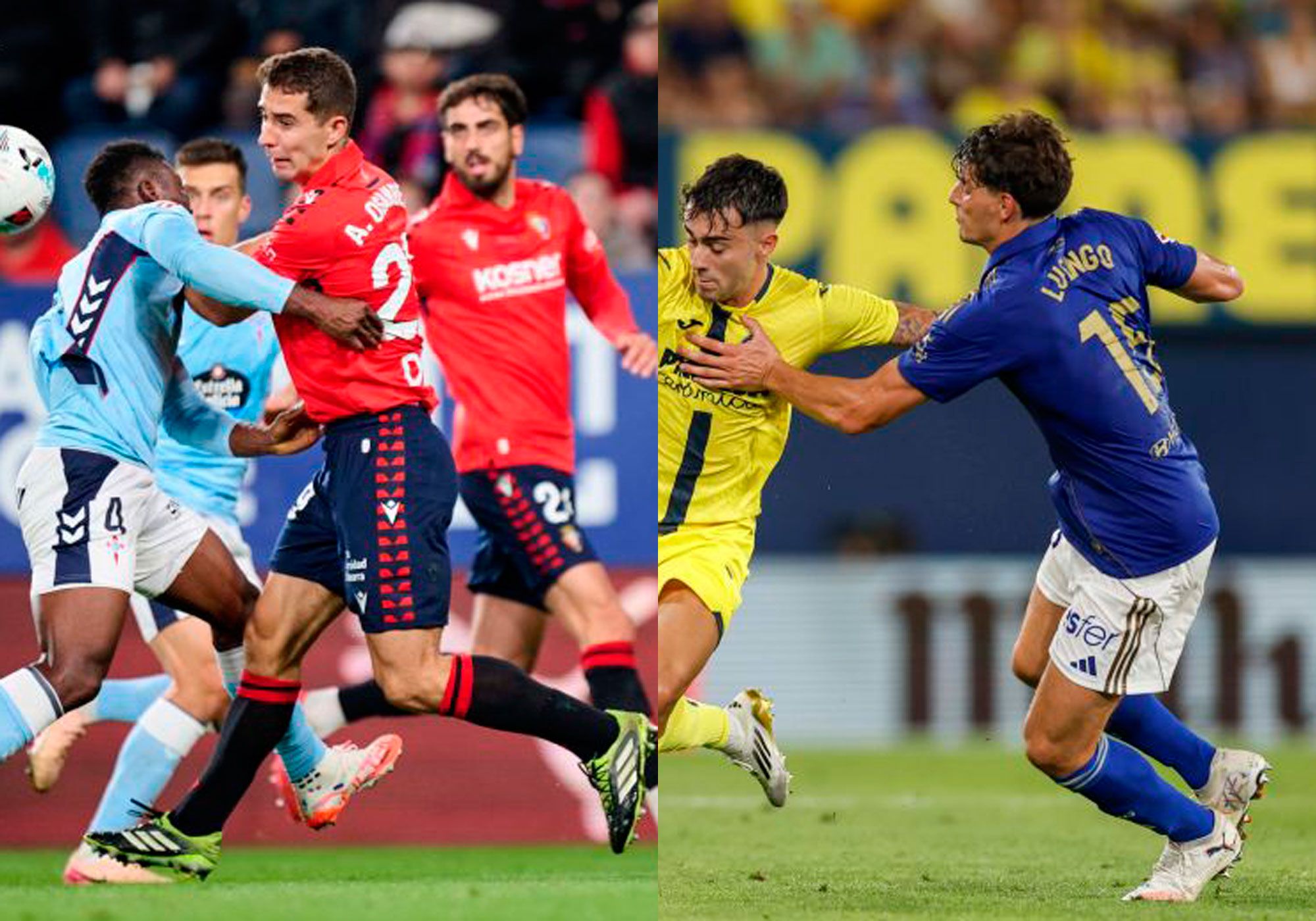 Osambela y Oier, en partidos este año con Osasuna y Oviedo, son dos de los jugadores por los que se ha interesado la Cultural. | LALIGA