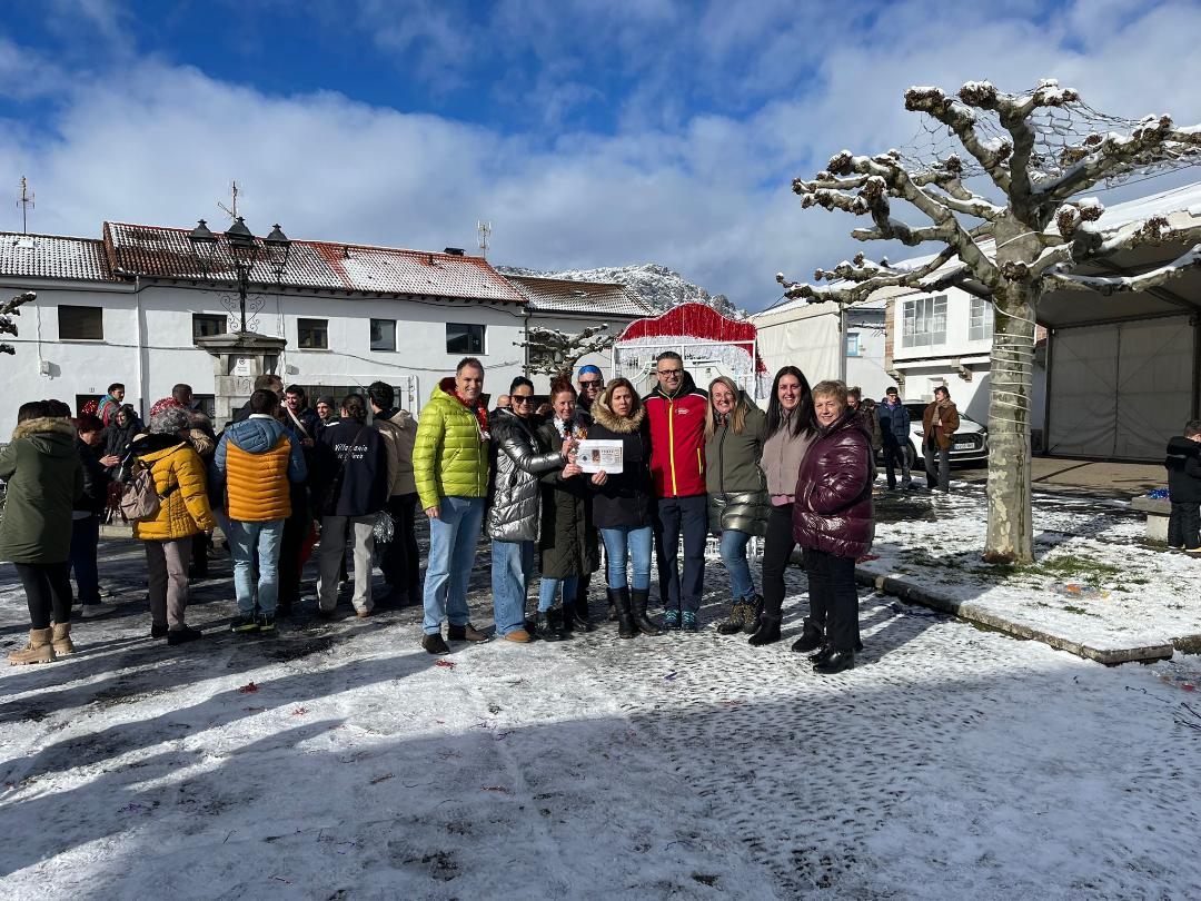 Celebración del premio ‘Gordo’ en Villamanín el pasado 22 de diciembre.