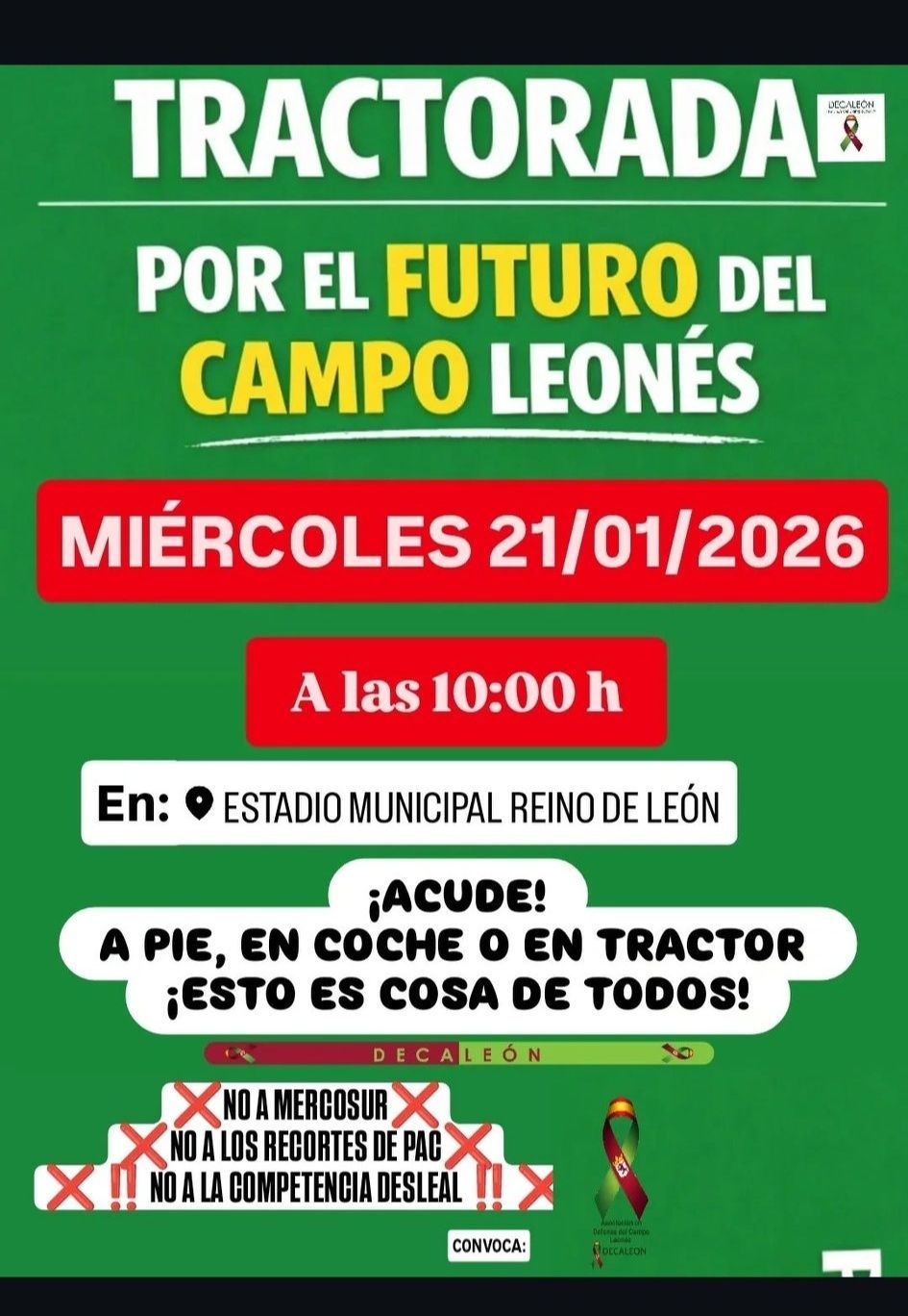 Cartel de la protesta de Decaleón.