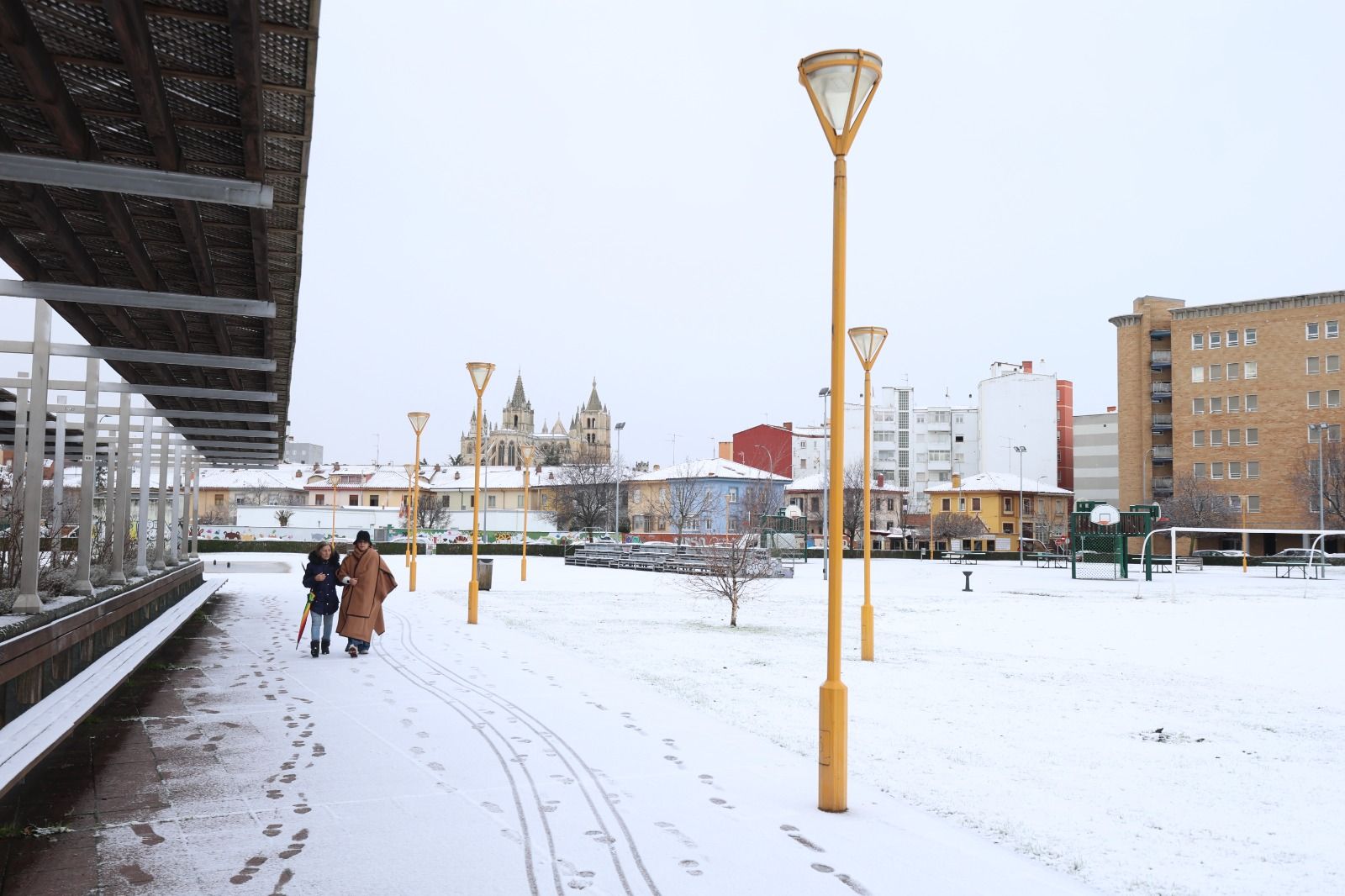 Las fotos de la nevada en León capital.
