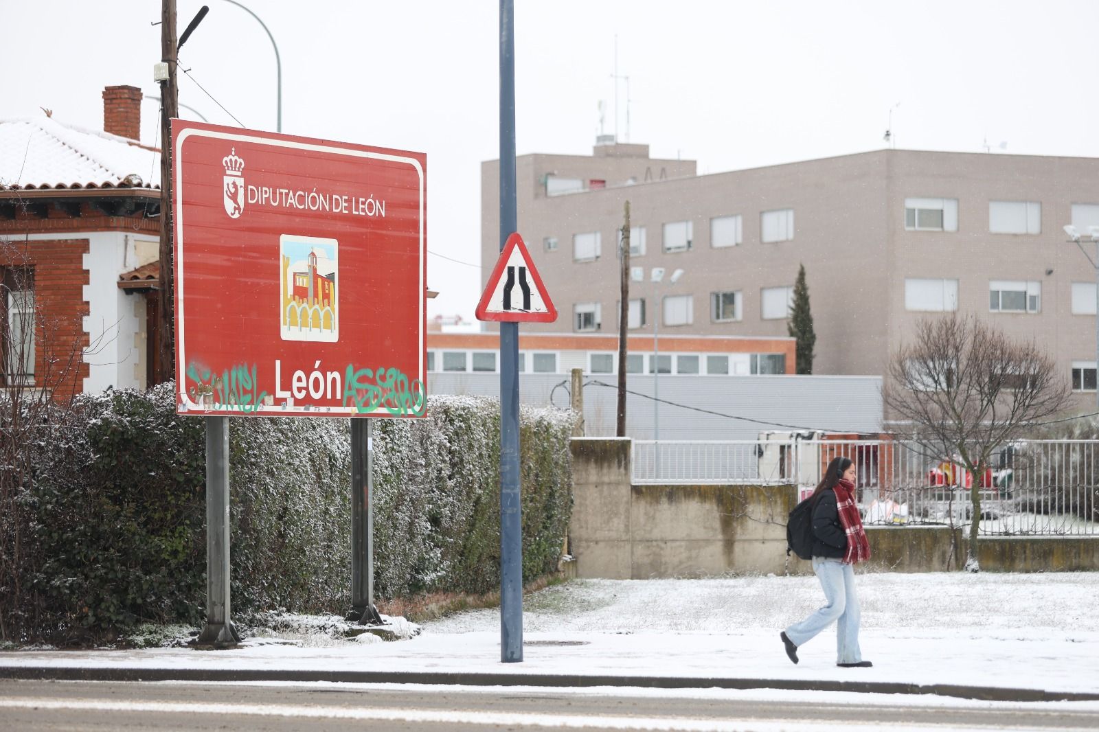Las fotos de la nevada en León capital.