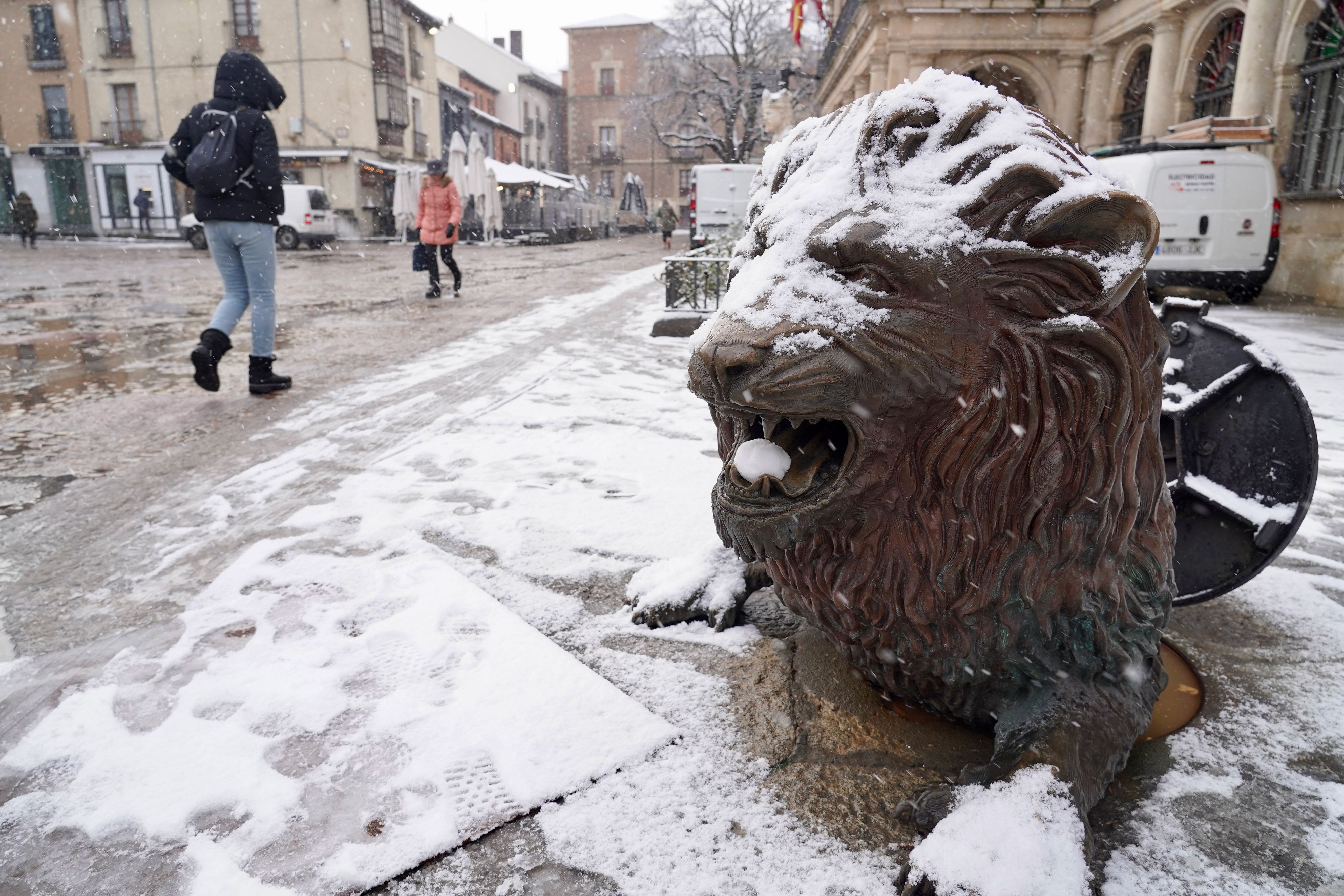 Las fotos de la nevada en León capital.