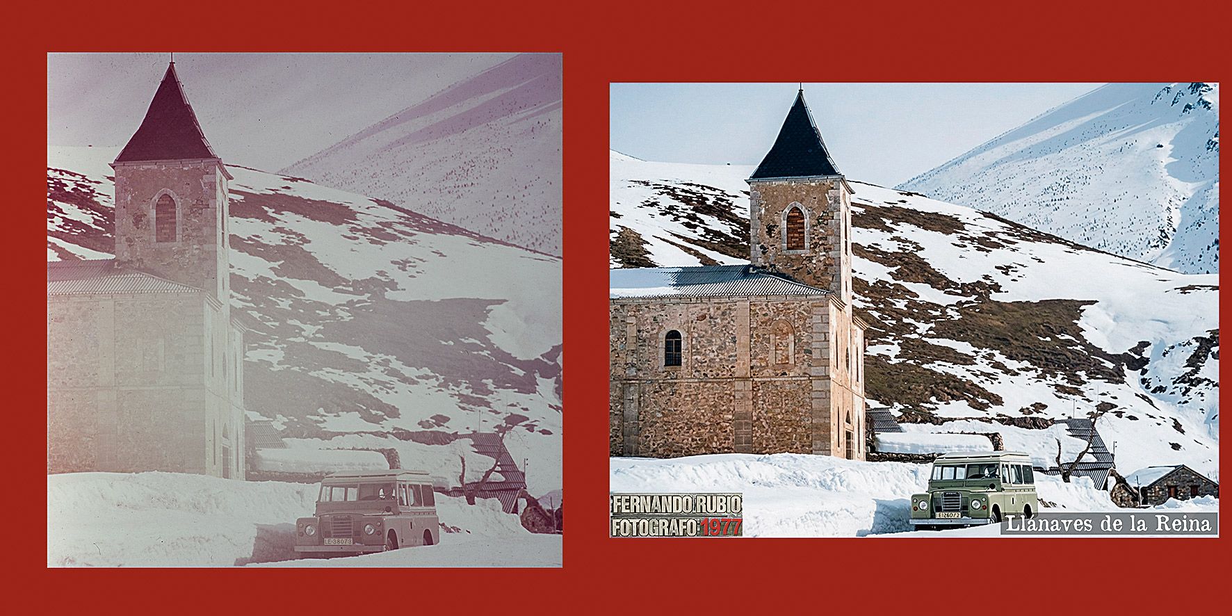 A la izquierda cómo habían quedado las imágenes de 1977 debido al fallo en la cámara y al lado cómo han quedado al ser restauradas. | FERNANDO RUBIO