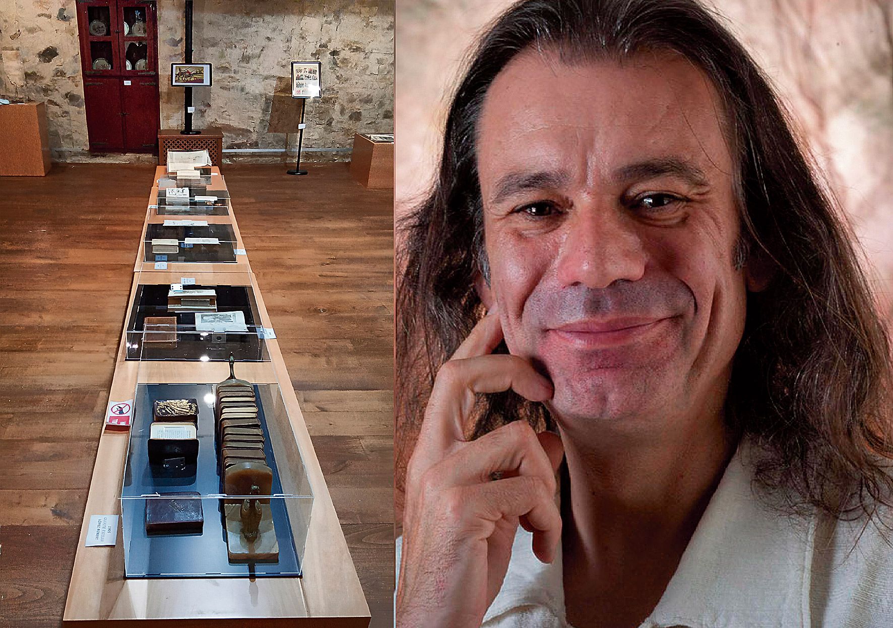 Una vista general de la sala que acoge la exposición sobre El Quijote y Crispín d’Olot, que cedió las piezas. | L.N.C.