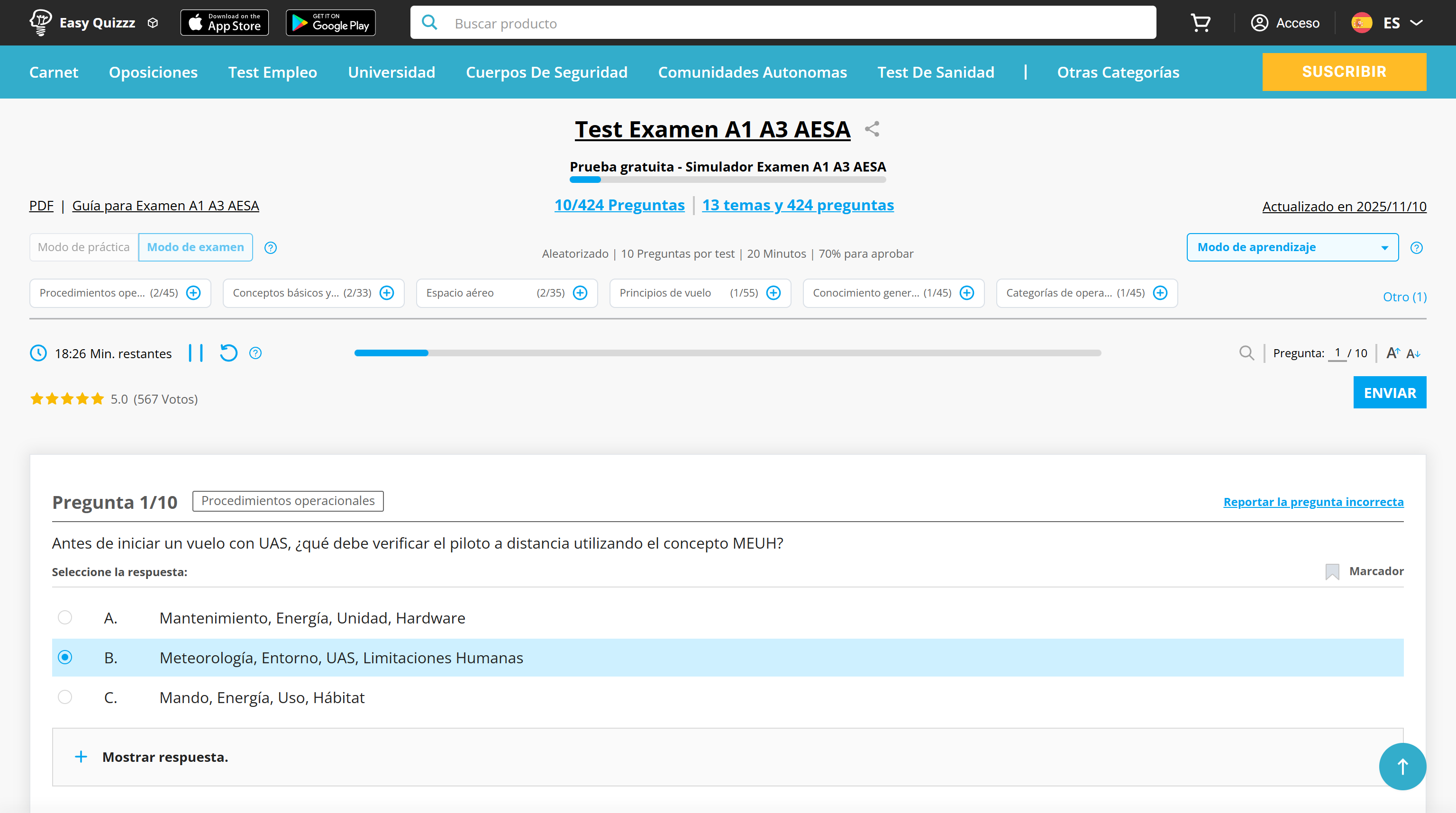 Examen A1/A3 de AESA.