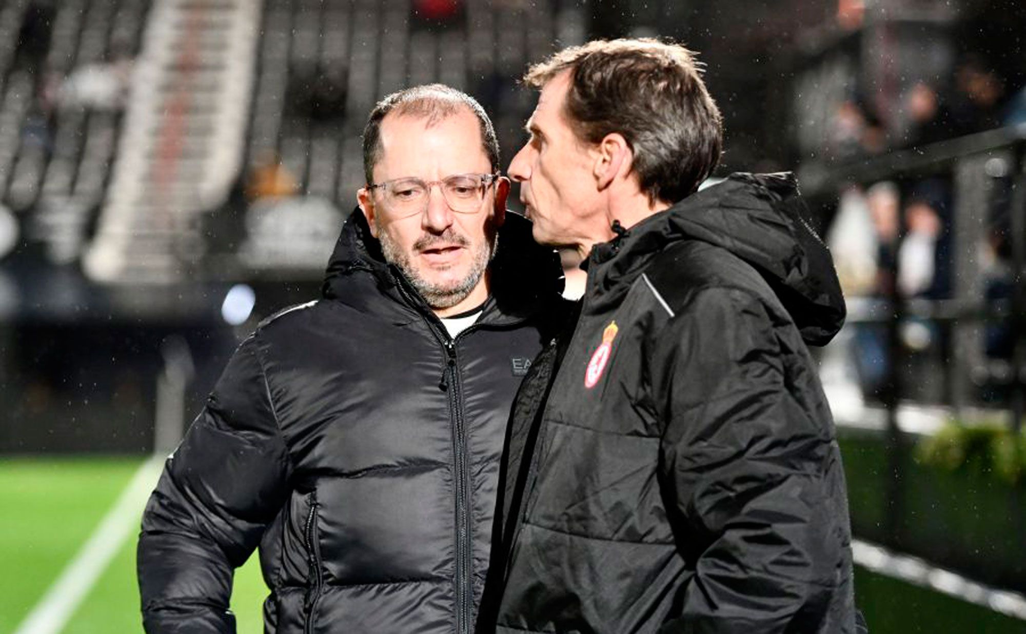 Ziganda conversa con Romero antes del Ceuta - Cultural. | LALIGA