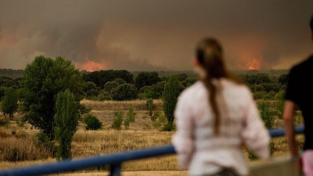 Imagen de archivo de uno de los incendios forestales del pasado verano en León. | FERNANDO OTERO