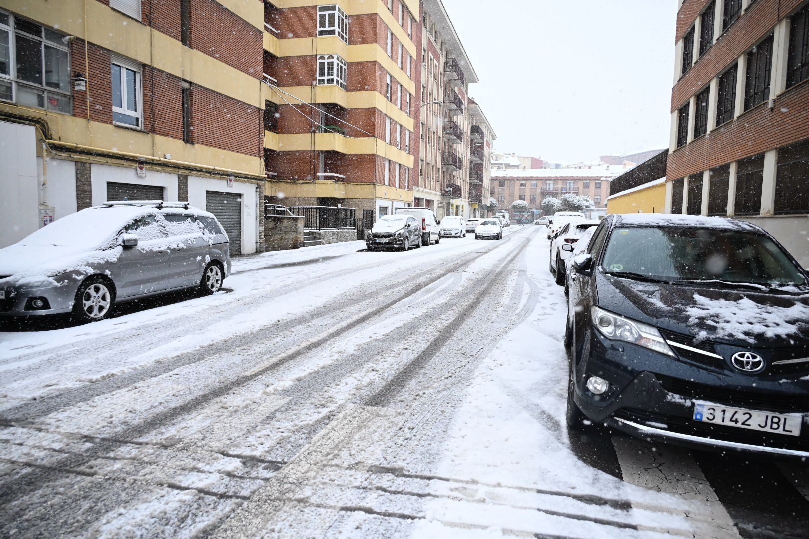La borrasca Kristin tiñe León de blanco (2)
