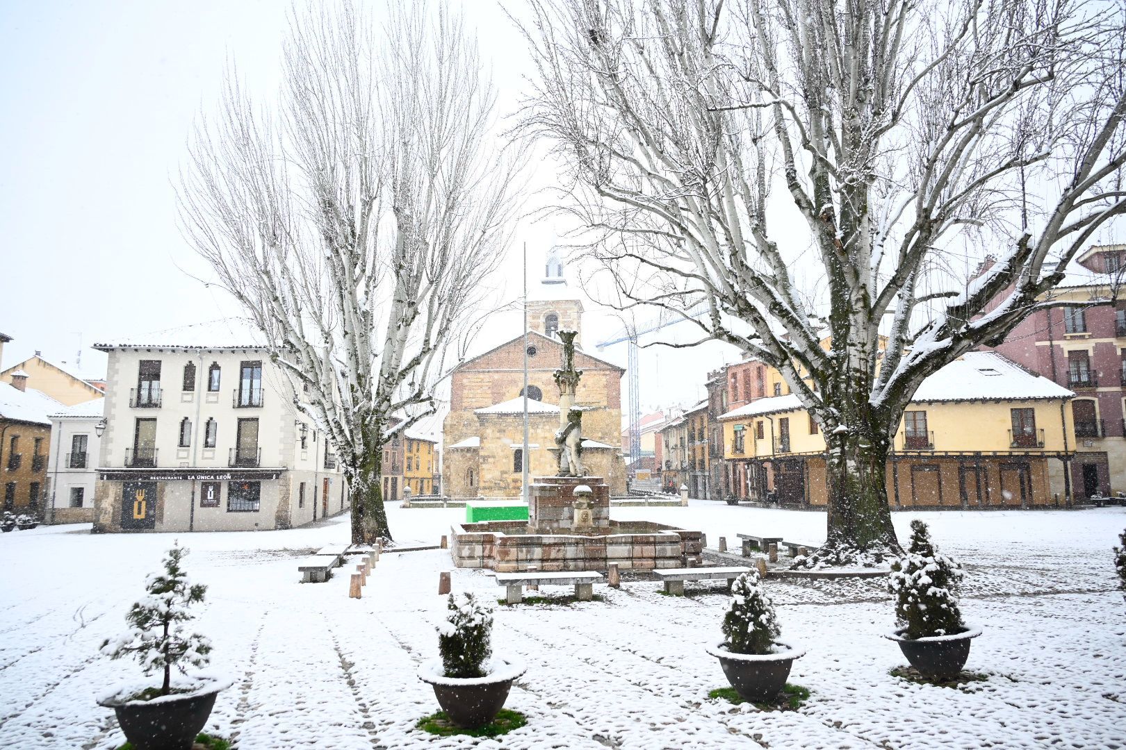 La borrasca Kristin tiñe León de blanco (14)