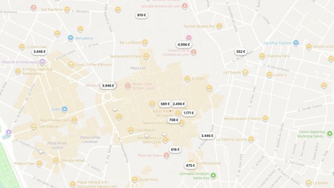 Captura de los apartamentos disponibles para esa noche en Airbnb. | L.N.C.