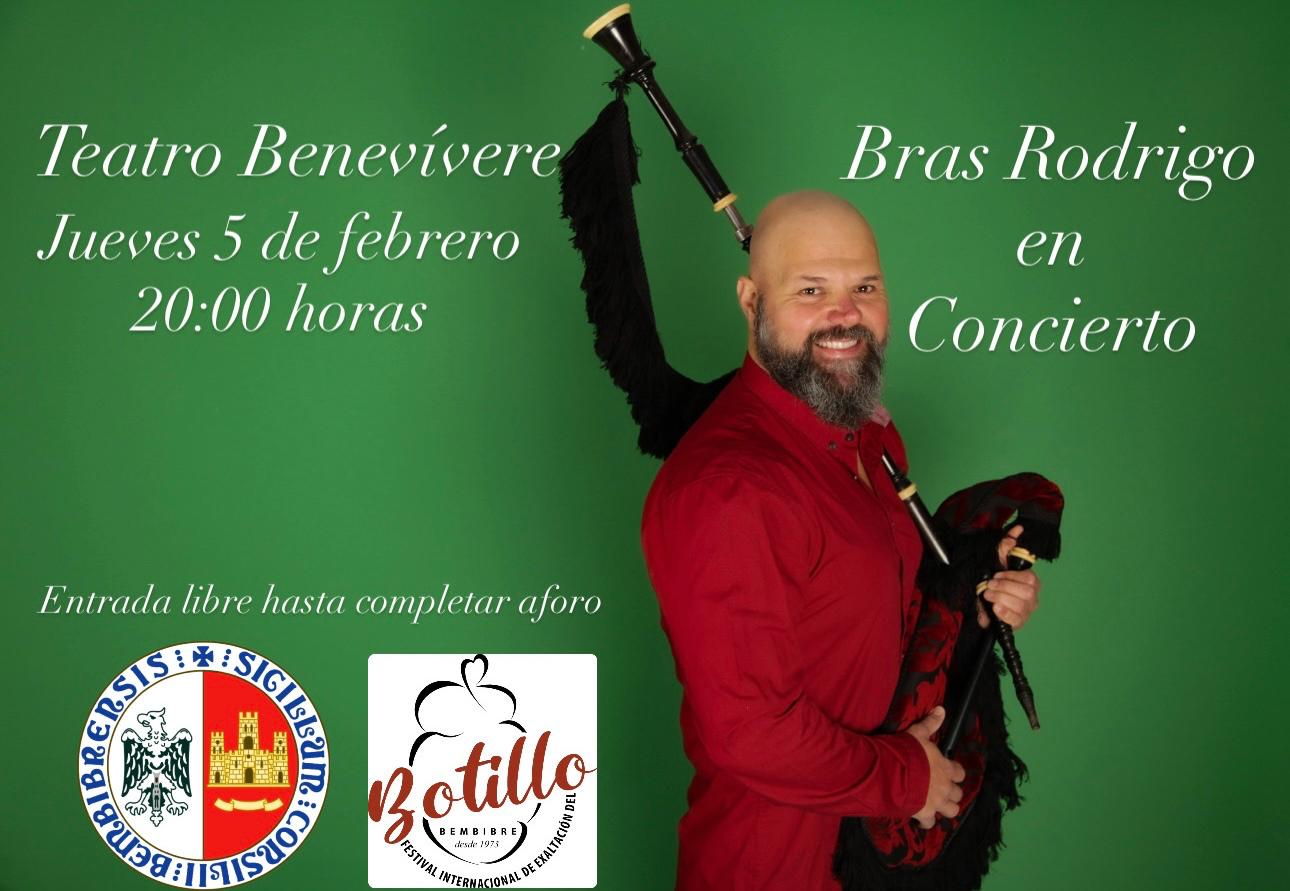 Bras Rodrigo se subirá al escenario del Teatro Benevivere el 4 de febrero.