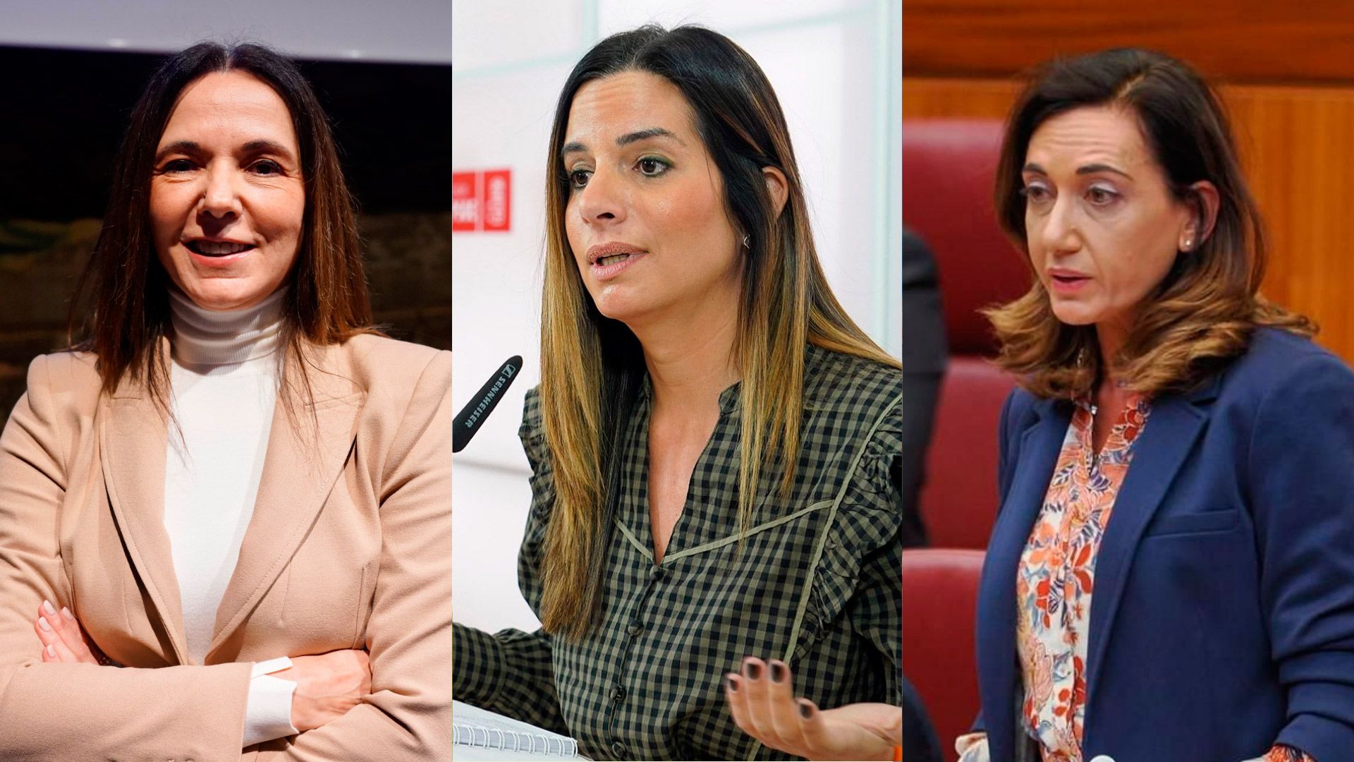 María José Álvarez, Nuria Rubio y Alicia Gallego, candidatas del PP, PSOE y UPL por León a las elecciones autonómicas. | L.N.C. / ICAL