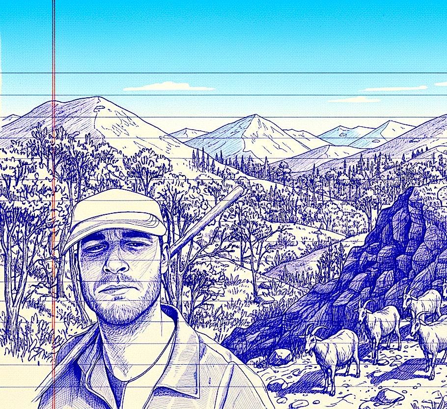 Ilustración de Edilberto, el pastor sobre el que habla el texto.