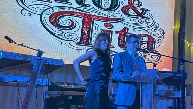 Tito y TIta en su intervención durante la cena. Tito y TIta en su intervención durante la cena.