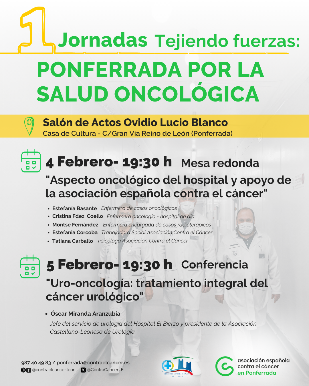 Cartel con el programa de las jornadas.