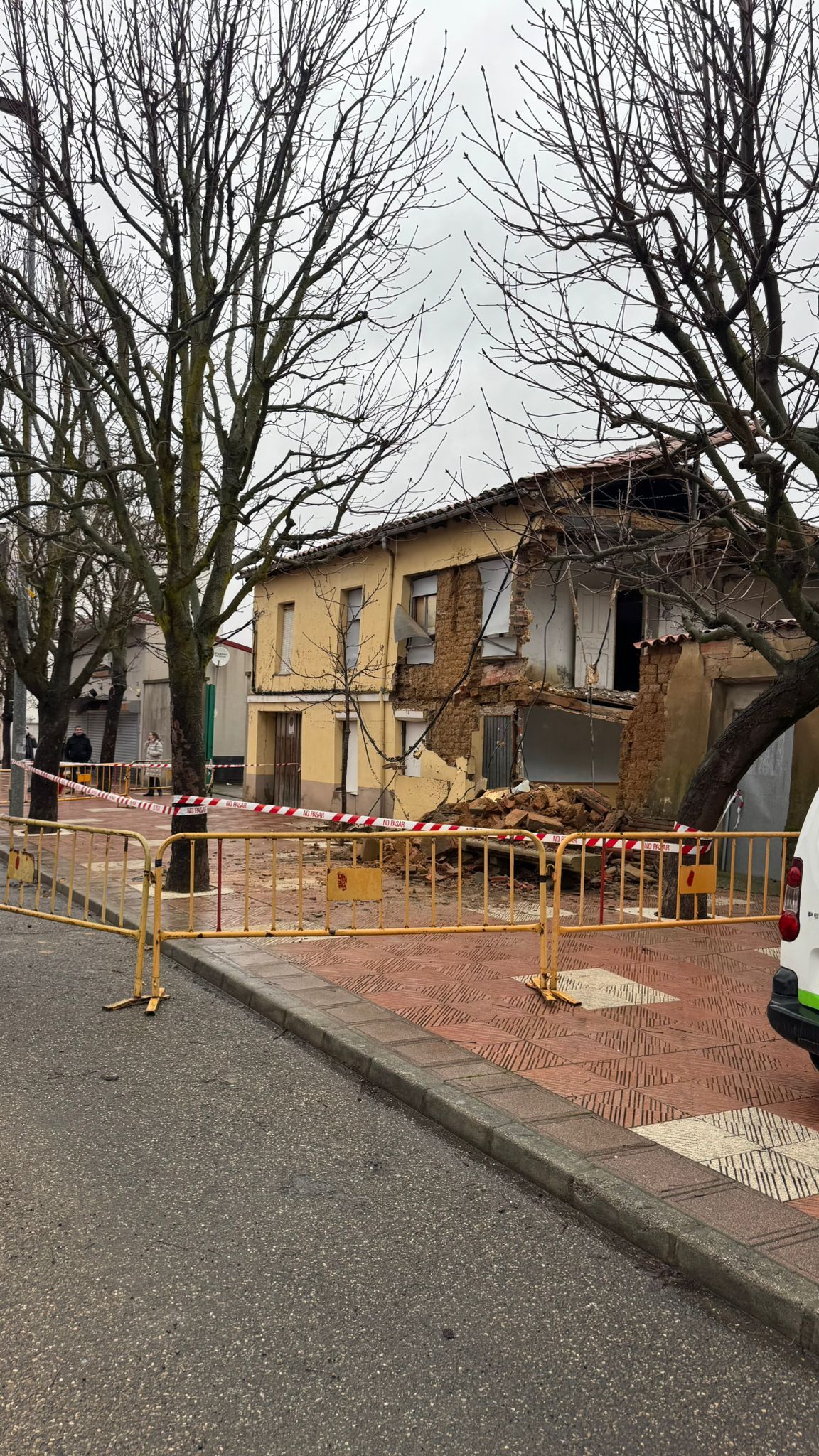 Imagen de la vivienda derrumbada en Puente Castro
