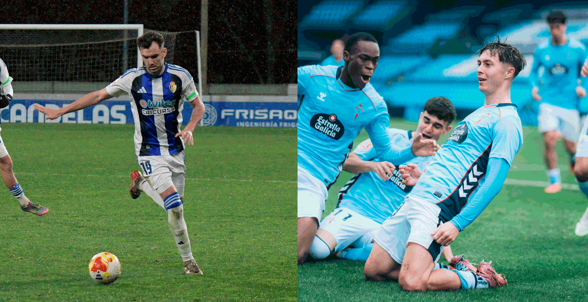 Andoni y Óscar Marcos serán las bajas más sensibles para Ponferradina y Celta B este domingo en El Toralín. ENRIQUE RAMÓN   CELTA