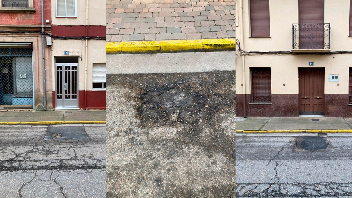 Estado que presenta la CL_622 a su paso por el centro de Santa María del Páramo. | L.N.C.