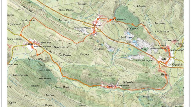 Vegas del río Colle mapa