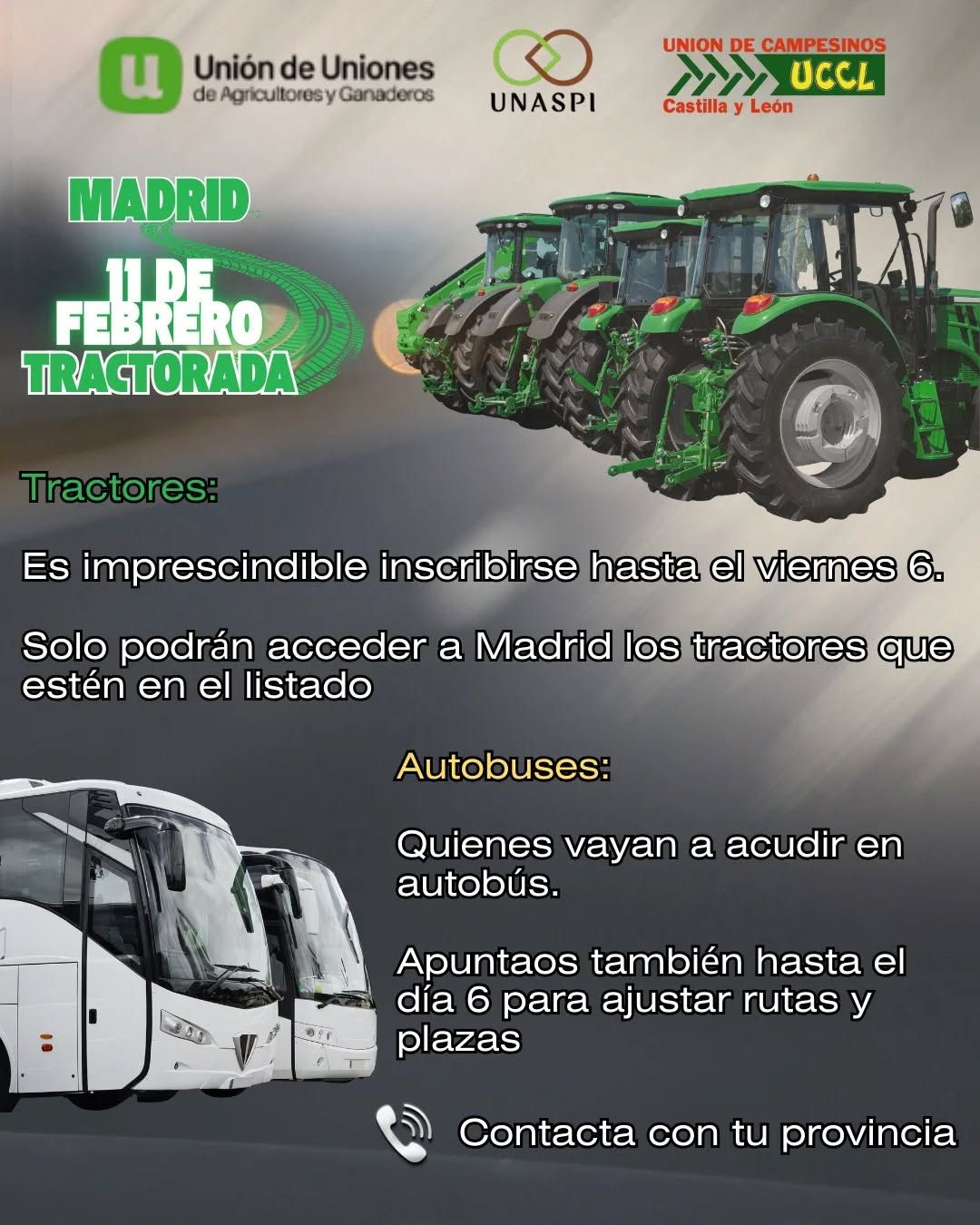 Cartel de la protesta de UCCL en Madrid. Cartel de la protesta de UCCL en Madrid.