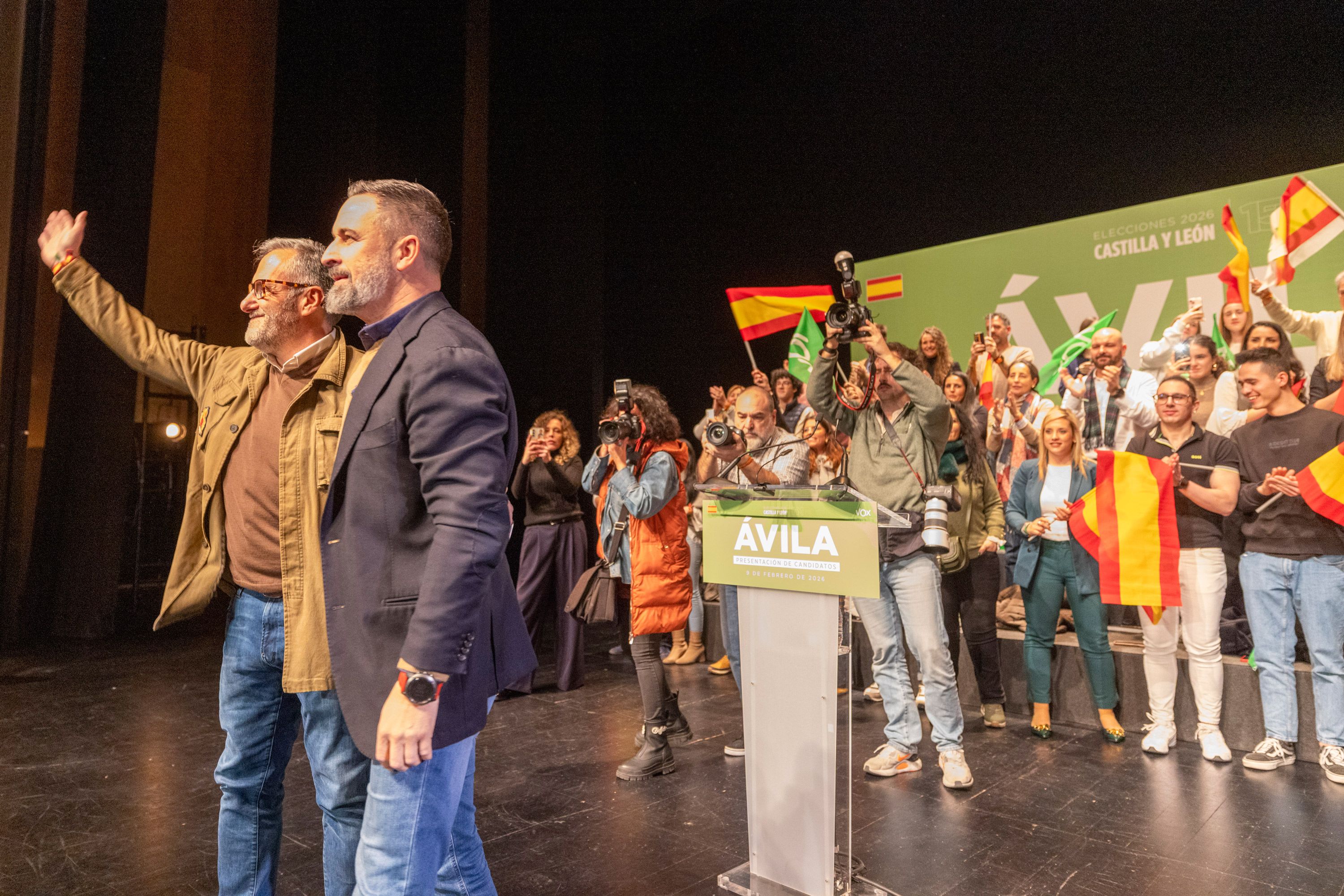 Pollán y Abascal en un acto en Ávila este lunes. | ICAL