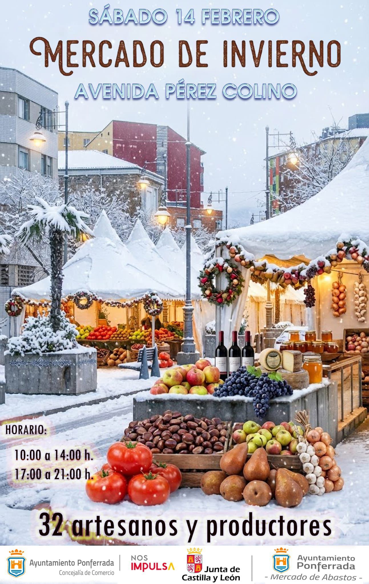 Cartel del Mercado de Temporada en su edición de invierno.