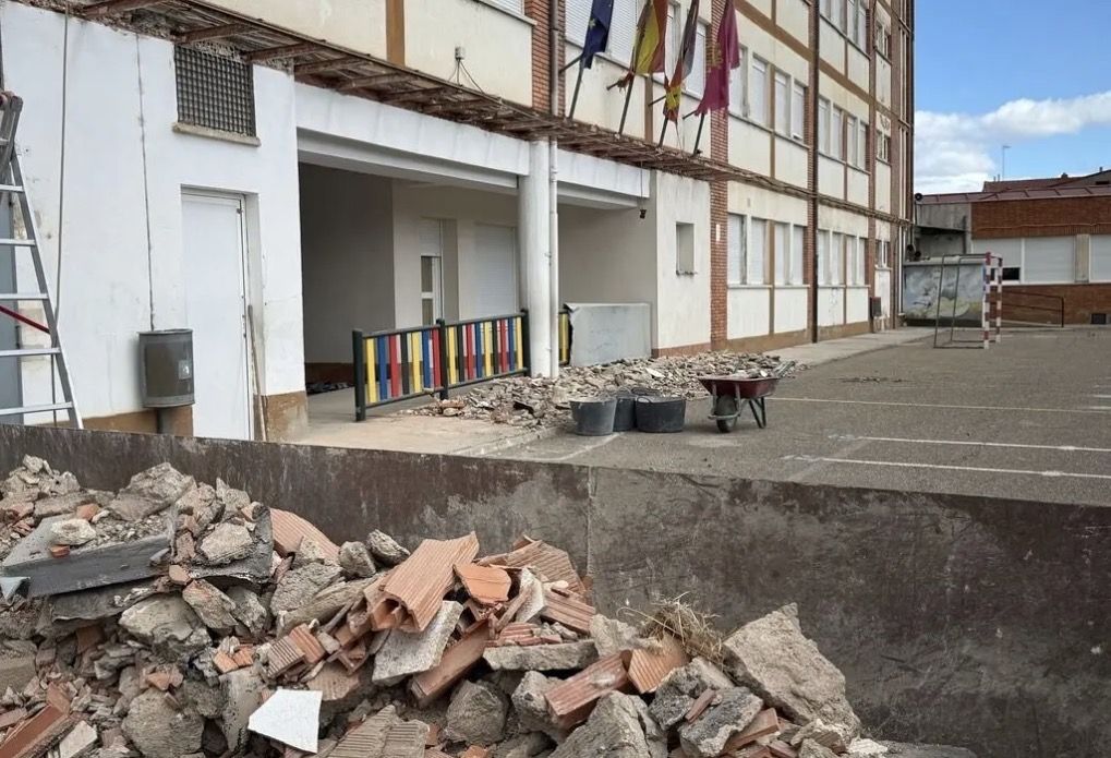 El patio del colegio Trepalio.