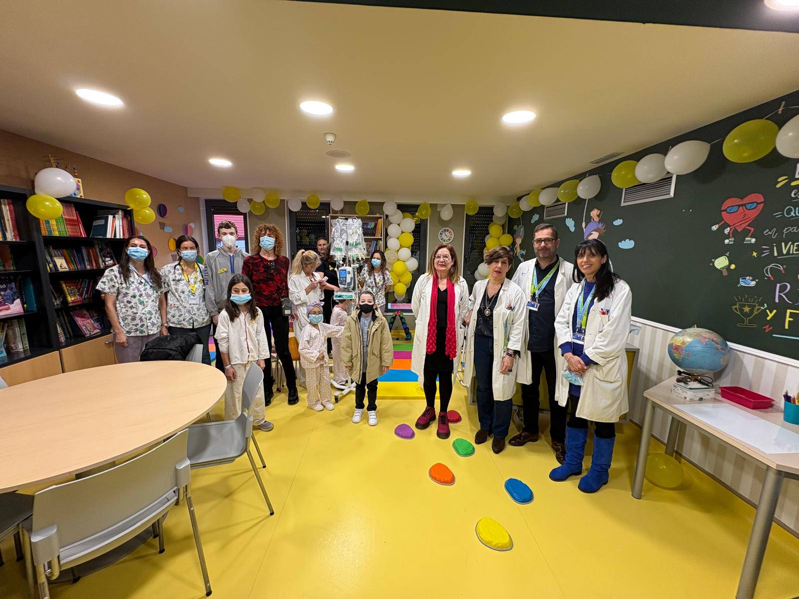 Imagen del aula en la planta de Pediatría