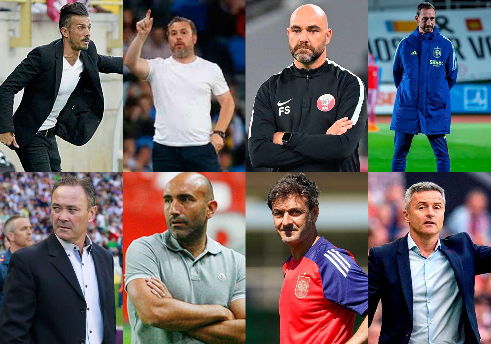 De la Barrera, Sergio, Félix, Amo, JIM, Abelardo, Denia o Escribá, algunos de los entrenadores libres que ofrece el mercado. | M.P. / LALIGA / L.N.C.