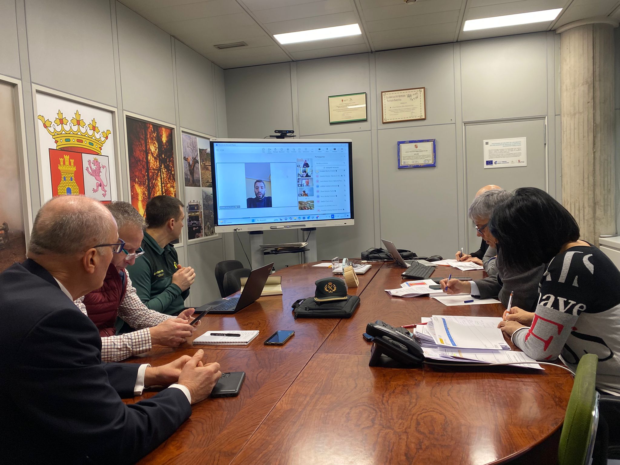 Reunión del Cecopi este lunes. | L.N.C.