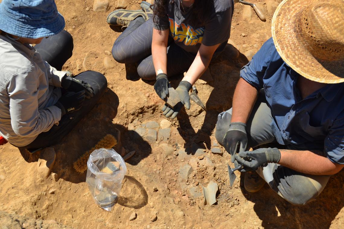 Imagen de archivo de parte del laboratorio de Arqueología de la ULE en una de sus excavaciones. | UNIVERSIDAD DE LEÓN