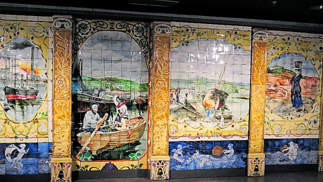 Tomás Allende tenía en su casa de Bilbao un mural de azulejos obra de Daniel de Zuloaga.