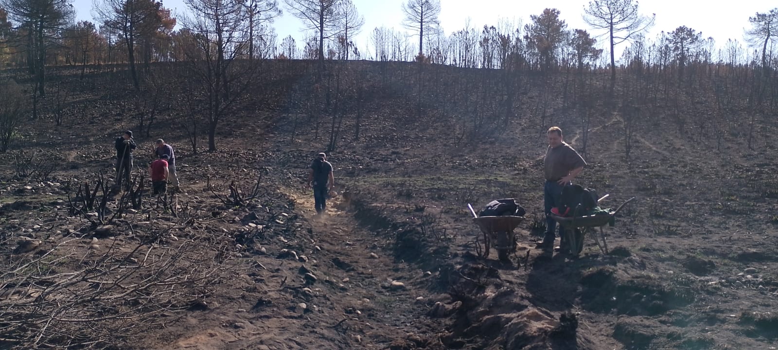 Una de las anteriores facenderas realizada en la zona del valle del Eria. 