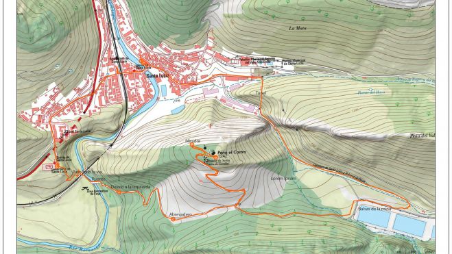Mapa Peña del Castro en Santa Lucía