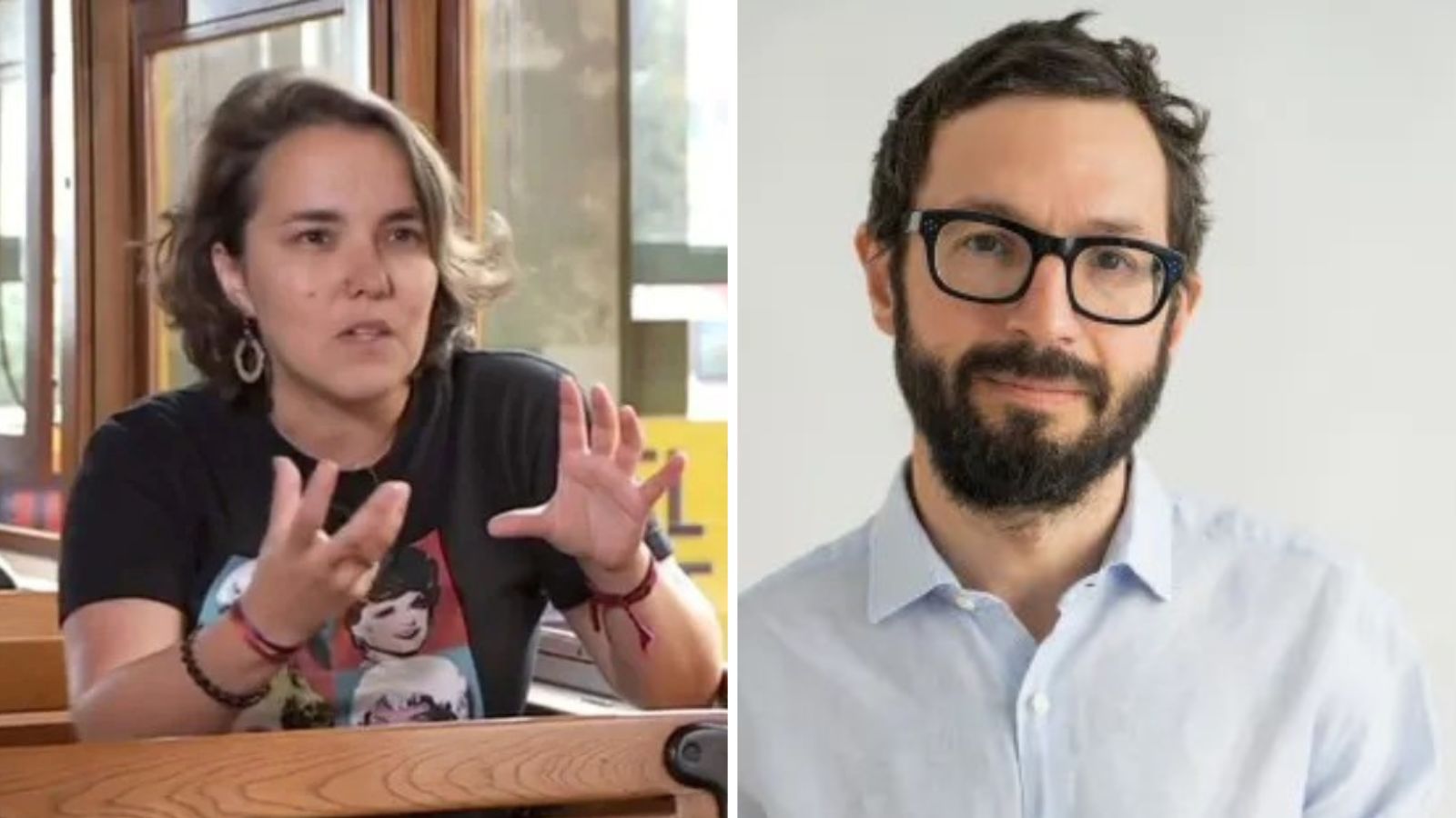 Leticia Sánchez y Paco Bescós, este sábado en San Feliz de Torío. | L.N.C.