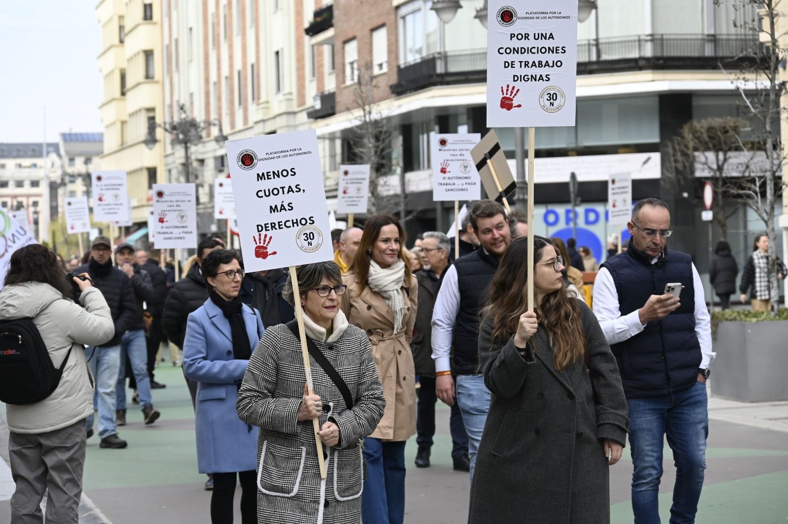 Los autónomos se manifiestan en León  