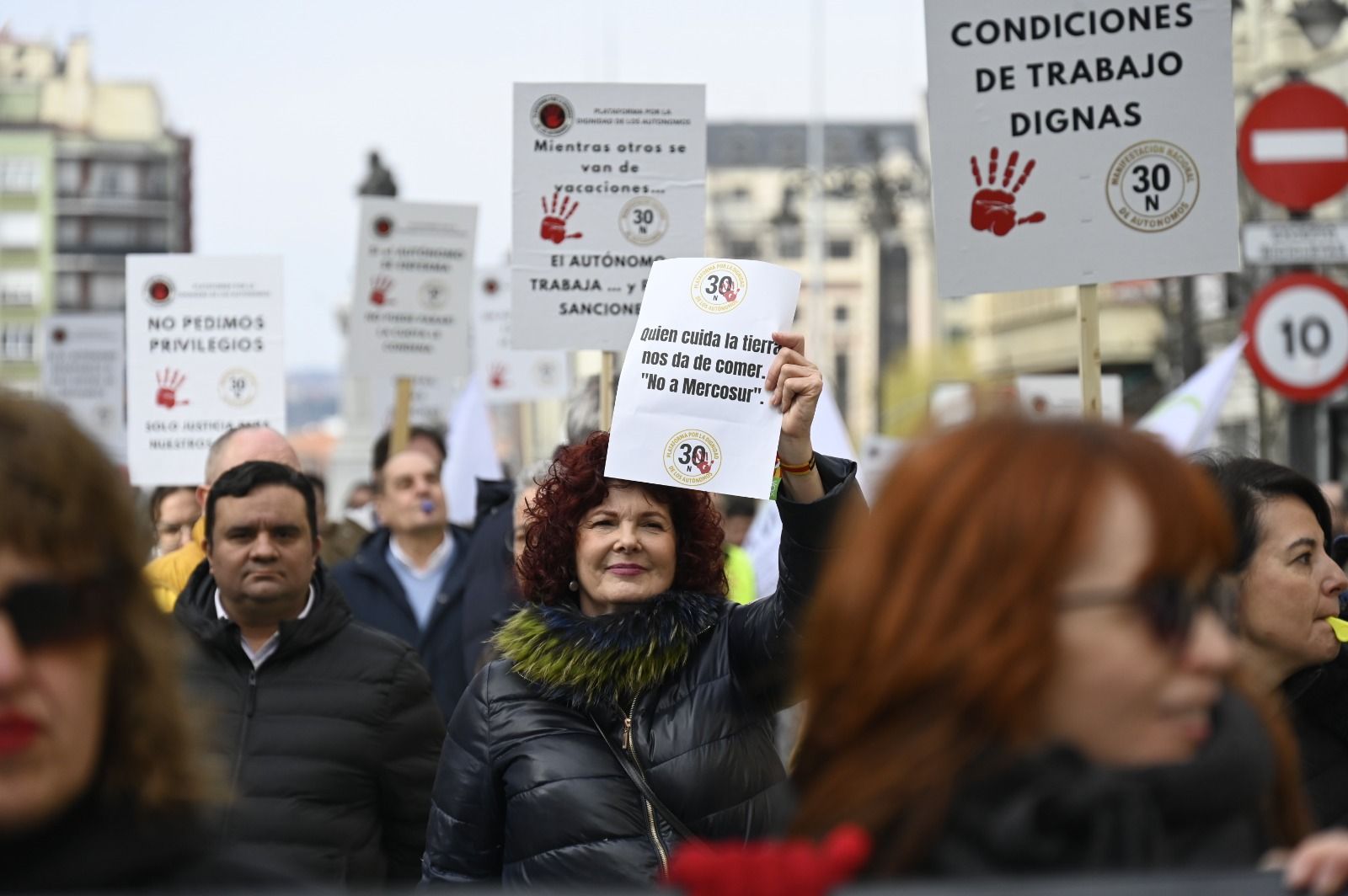 Los autónomos se manifiestan en León  