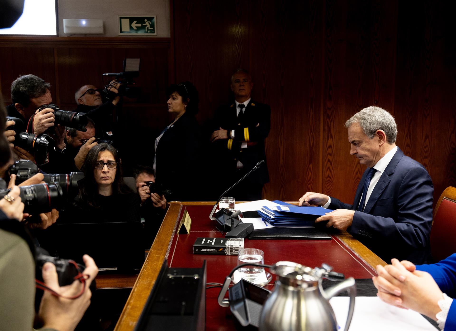 El expresidente del Gobierno José Luis Rodríguez Zapatero comparece ante la Comisión de Investigación sobre el ‘caso Koldo’, en el Senado. | EDUARDO PARRA (Europa Press)