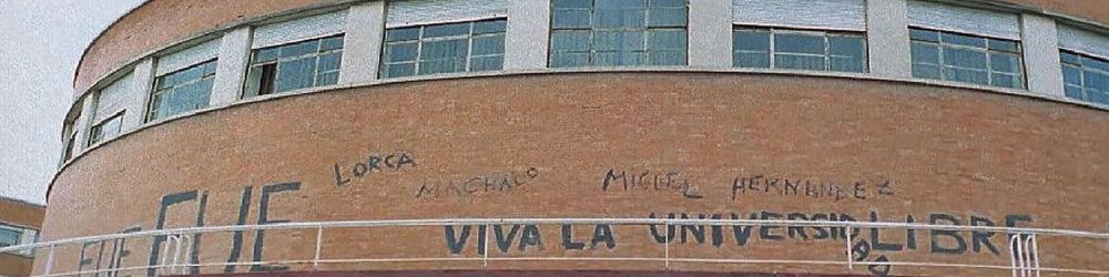 La pintada realizada en la Complutense, para la que Albina Pérez compró los botes de pintura La pintada realizada en la Complutense, para la que Albina Pérez compró los botes de pintura