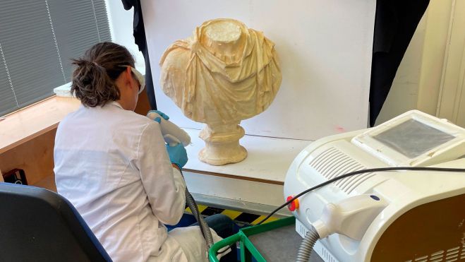 La talla fue restaurada por Arantxa Álvarez Villalibre