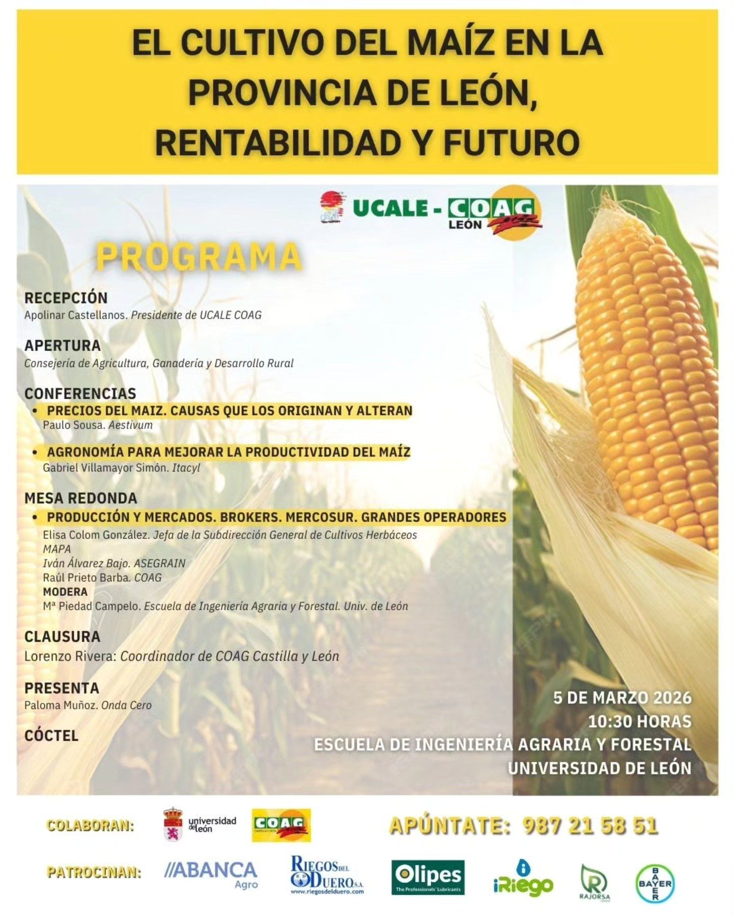 Cartel de la jornada de Ucale-Coag.