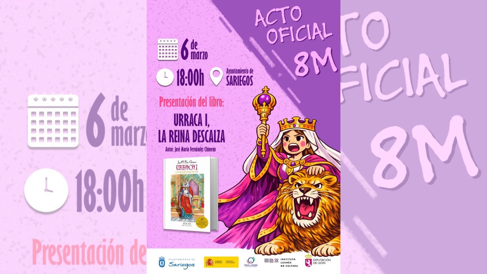 El cartel de la presentación de este viernes en Sariegos. | L.N.C.